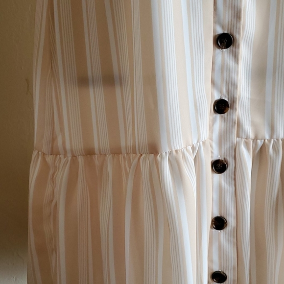 NWOT Button Down Striped Dress - Picture 3 of 6